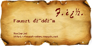 Fauszt Ádám névjegykártya
